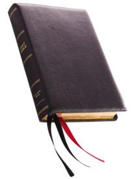 Giant Print Center-Column Reference Bible (Black Goatskin Leather) KJV