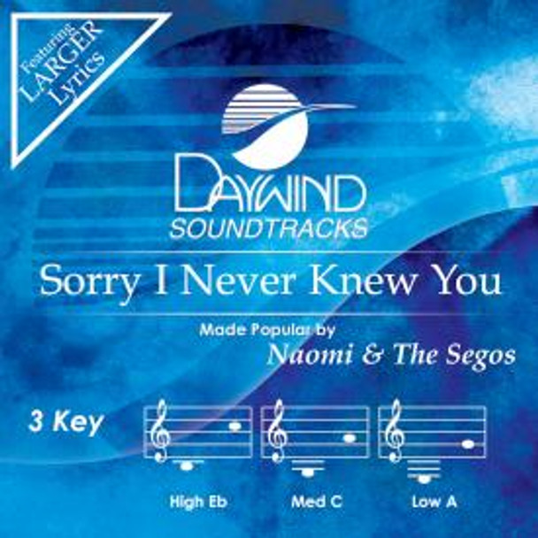 Sorry I Never Knew You - Soundtrack CD (Naomi And the Segos)