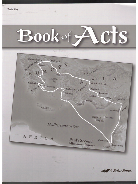 Book of Acts Test Key A Beka Book