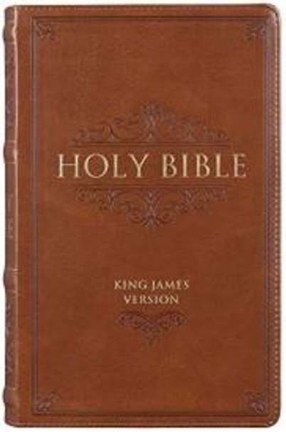 Giant Print Bible, Indexed, KJV (Imitation, Light Brown)
