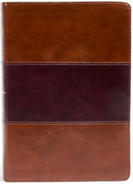 Super Giant Print Reference Bible, Indexed, KJV (Imitation, soft leather-look, Saddle Brown two-tone)