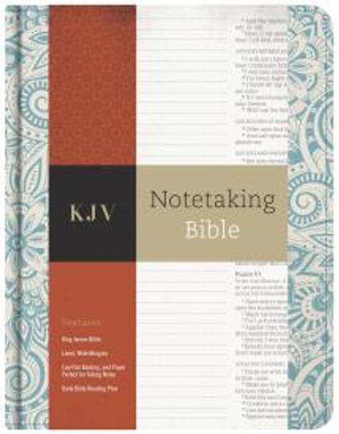 Notetaking Bible (Blue Floral Hardcover) KJV