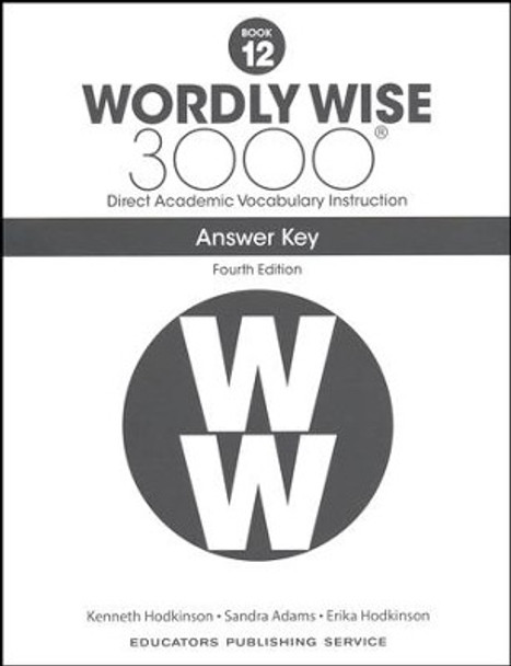 Wordly Wise 3000 12 Ans. Key (4th Ed.)