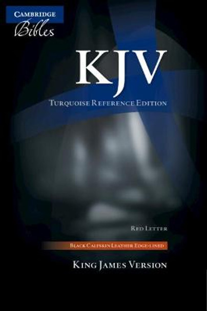 Turquoise Reference Bible, Black Calfskin Leather, KJV