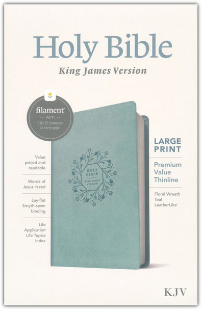 Large Print Value Thinline Bible: Filament Edition (Teal Imitation Leather) KJV