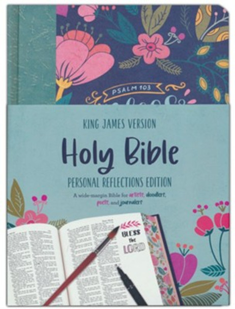 Personal Reflections Bible (Green & Blue Floral Hardcover) KJV
