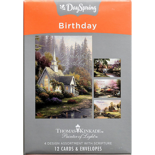 Birthday: Thomas Kincade - Country Homes (Boxed Cards) 12-Pack