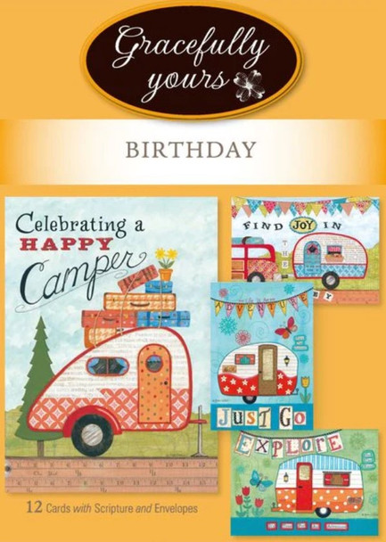 Birthday: Happy Camper (Boxed Cards) 12-Pack