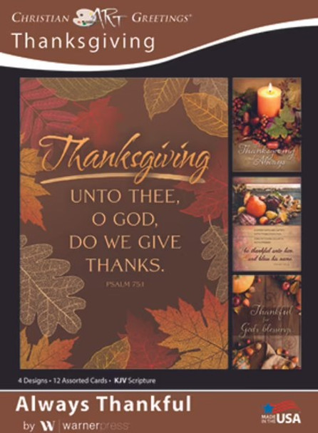 Thanksgiving: Always Thankful (Boxed Cards) 12-Pack