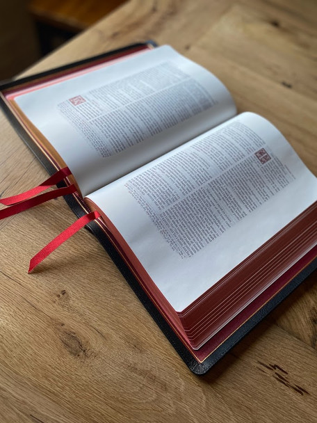 Wide Margin Canterbury Reference Bible (Black Goatskin Leather) KJV