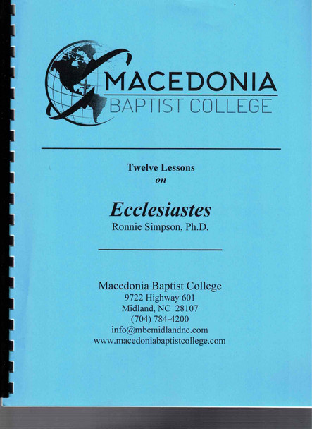 Ecclesiastes: Study Guide