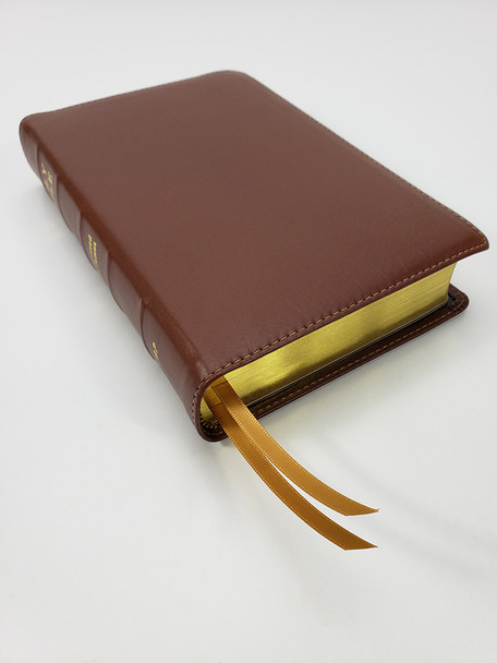 Cameo Reference Bible, Wide Margin, Handsize, KJV (Brown Calfskin Leather)