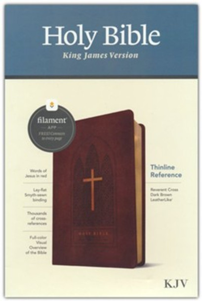 Thinline Reference Bible, Filament Edition, KJV (Imitation, soft leather-look, Brown with Cross)