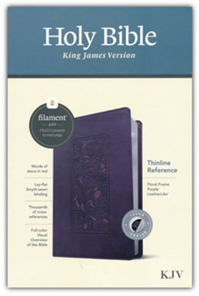 Thinline Reference Bible, Filament Edition, Indexed, KJV (Imitation, soft leather-look, Purple floral)