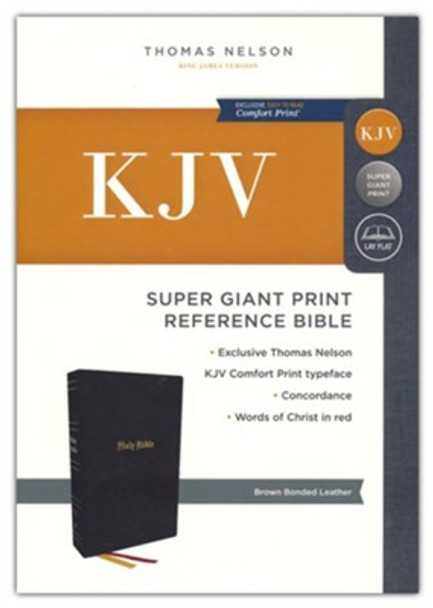 Super Giant Print Reference Bible, KJV (Bonded Leather, Brown)