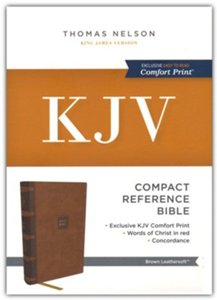 Compact Reference Bible, KJV (Imitation, soft leather-look, Brown)