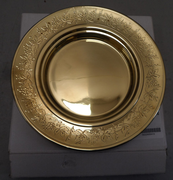 Brass Bread Plate-Grapevine #BPGV The Communion Company`