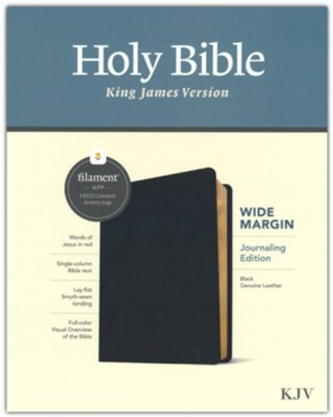 Filament Study Bible, Wide Margin, KJV (Black Genuine Leather)