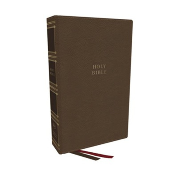 Compact Center-Column Reference Bible, KJV (Imitation, Brown)