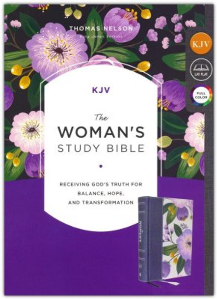 Women's Study Bible, Full Color Edition, KJV (Purple Floral Hardcover)