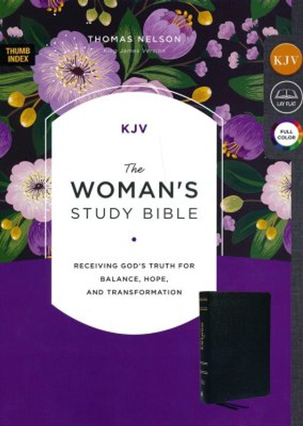 Women's Study Bible, Full Color Edition, Indexed, KJV (Black Genuine Leather)