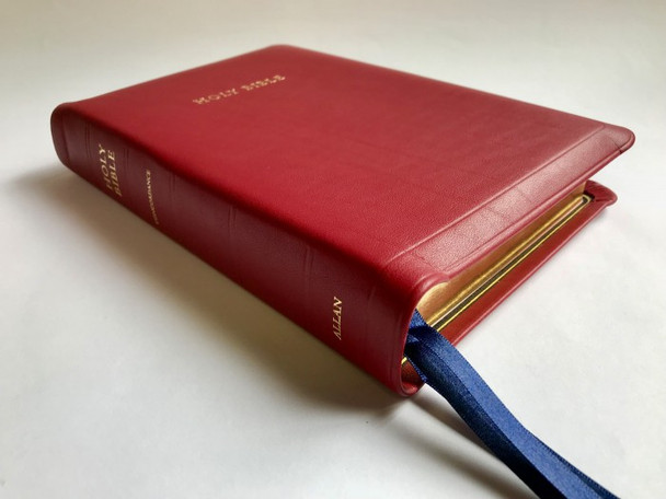 Longprimer Reference 52 Bible, KJV (Red Calfskin Leather)