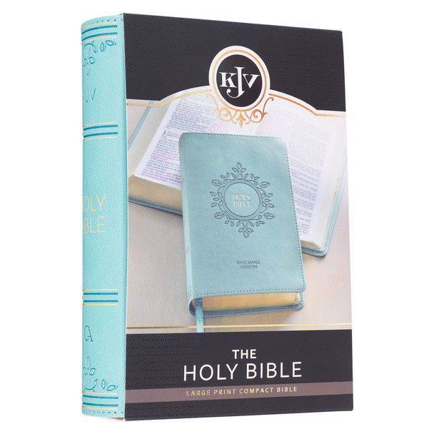 Large Print Compact Bible, KJV (Imitation, two-tone Teal)
