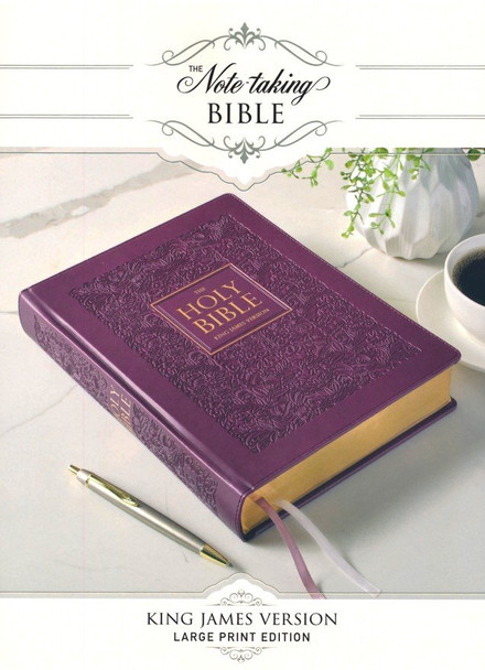 Notetaking Bible, Large Print, KJV (Hardcover, Plum)