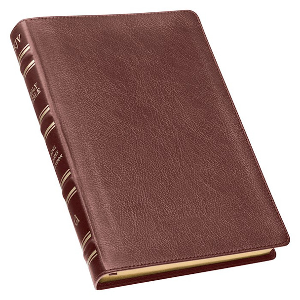 Thinline Large Print Bible, KJV (Brown Full Grain Leather)