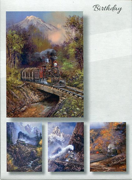 Birthday: Trains (Boxed Cards) 12-Pack