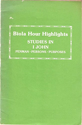 Studies in 1 John, by Lehman Strauss (RARE)