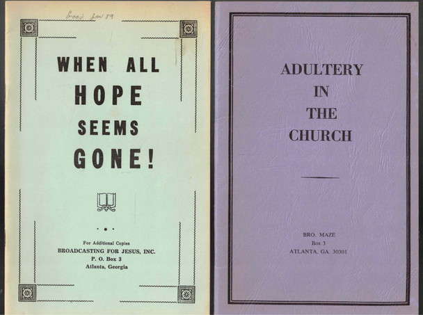 A Lot of Two Vintage Gospel Booklets by Bro. Maze Jackson