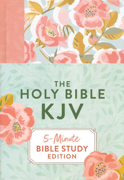Holy Bible: 5-Minute Bible Study Edition, KJV (Hardcover, Summertime Floral)