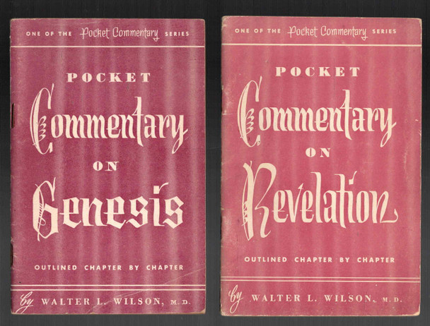 Pocket Commentary on Genesis & Revelation by Walter L. Wilson (Lot of 2)