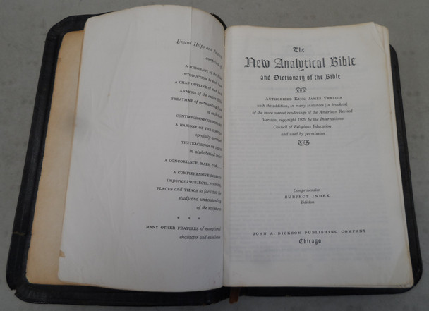 The New Analytical Bible and Dictionary of the Bible John A. Dickson Publishing Co.