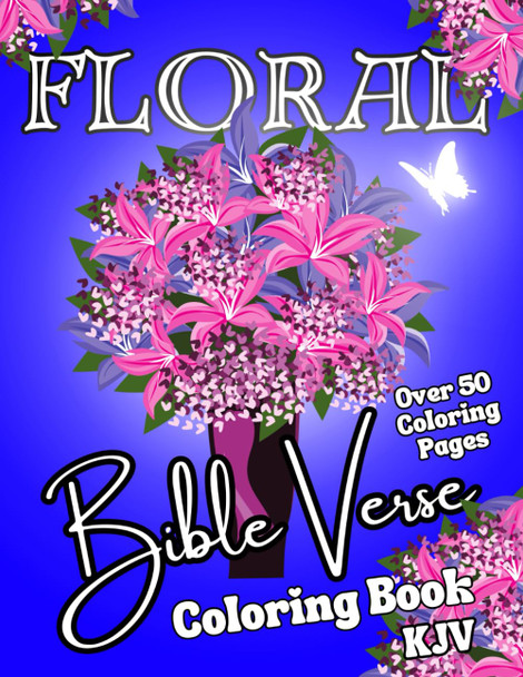 Coloring Book: Floral Bible Verse