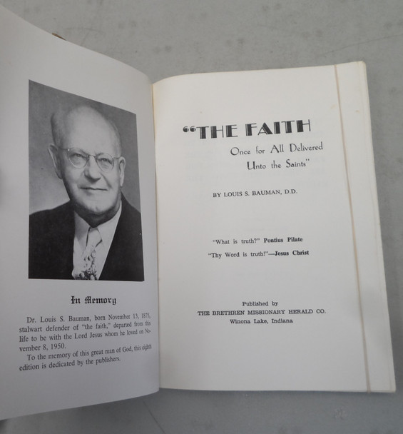 "The Faith Once For All Delivered Unto the Saints" by Louis S. Bauman