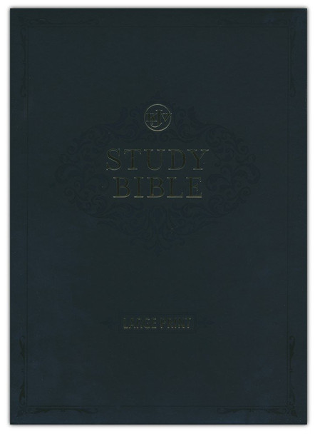 Study Bible, Large Print, KJV (Black/Burgundy Genuine Leather)