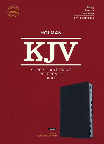 Super Giant Print Reference Bible, Indexed, KJV (Black Genuine Leather)