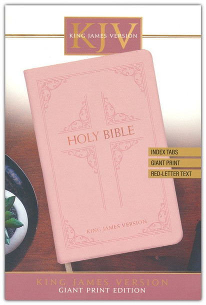 Giant Print Bible, Text, Indexed, KJV (Imitation, Pink)