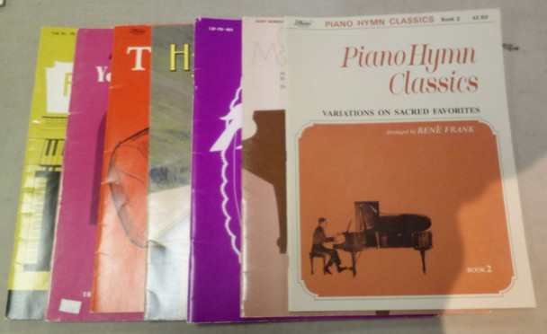 Lot of 7 Vintage Piano/Organ Gospel Hymns Songbooks The Crusade Pianist