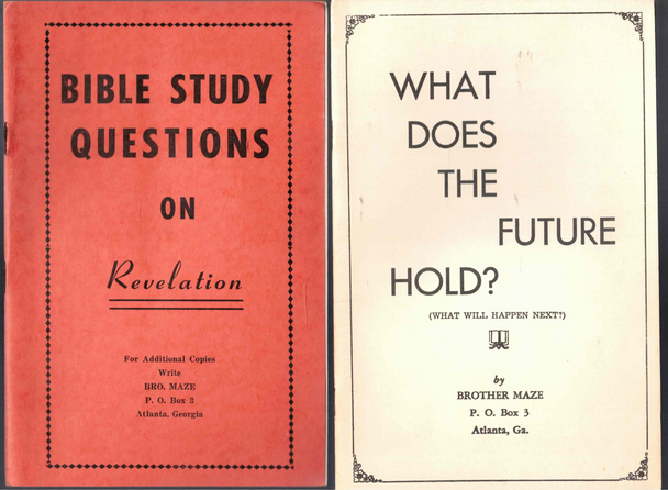 Lot of 2 Prophetic Gospel Booklets by Bro. Maze Jackson Revelation