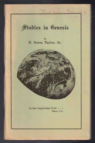 Studies in Genesis by H. Boyce Taylor, Sr.