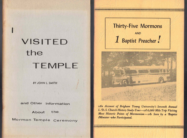 Lot of 2 Gospel Booklets, I Visited the Temple and 35 Mormons & 1 Baptist Preacher by John L. Smith