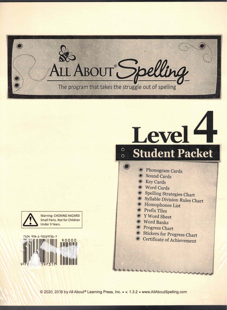 All About Spelling, Level 4 - Materials Student Packet