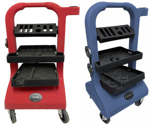 3 Tray Carts - Red and Blue 3 Tray Carts - Red and Blue