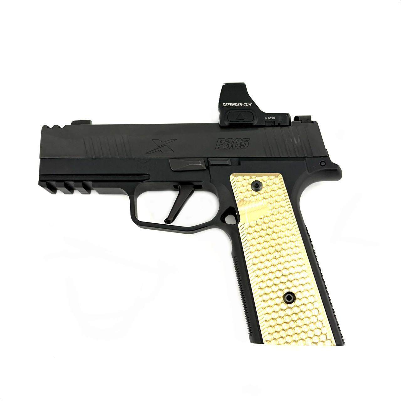 みぃページ PD | Mischief Machine Sig P365 Commander Grips – Brass, Copper