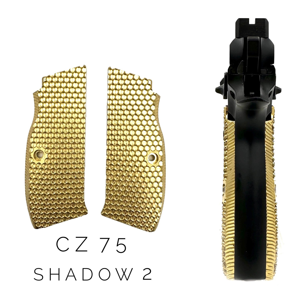Patriot Defense CZ 75/Shadow 2 Grips – Thin, Brass/Copper – Full Size