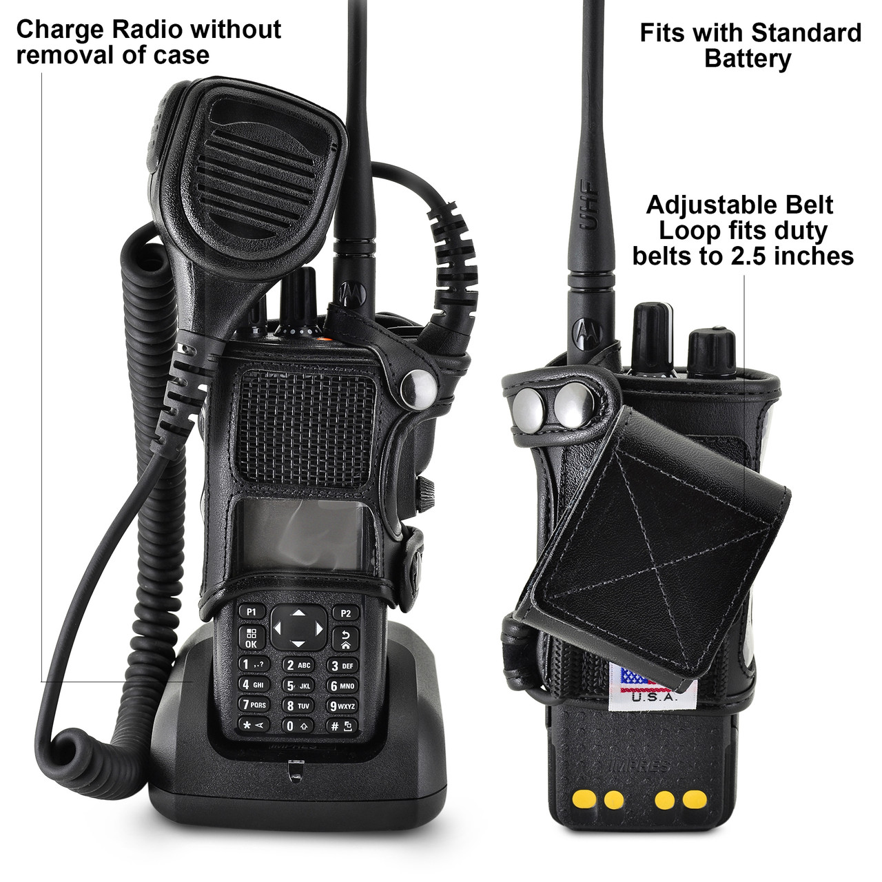 Motorola XPR 7550 Holster with Extended Battery Belt Clip