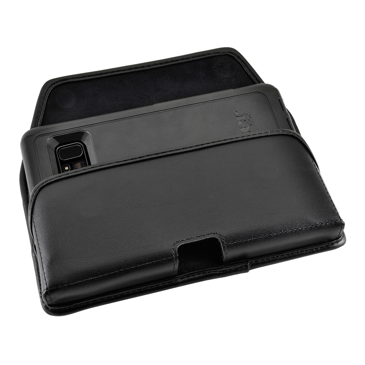 Galaxy Note 8 Leather Holster for Otterbox Commuter Case Black Clip and ...